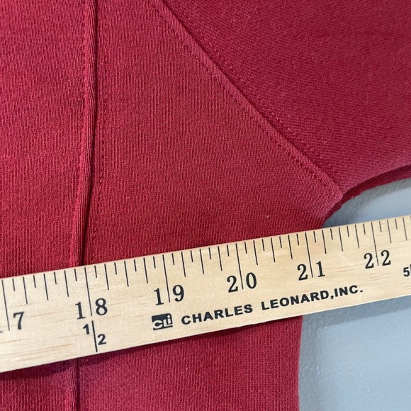 NEW American Giant Womens Midweight Half Zip Sweatshirt Top XS Red Burgundy USA - Picture 8 of 9